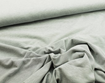 Baumwolljersey Piqué – grau meliert