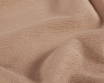 French Terry crepe plain beige nude – summer sweat fabric with tree bark texture – combination fabric