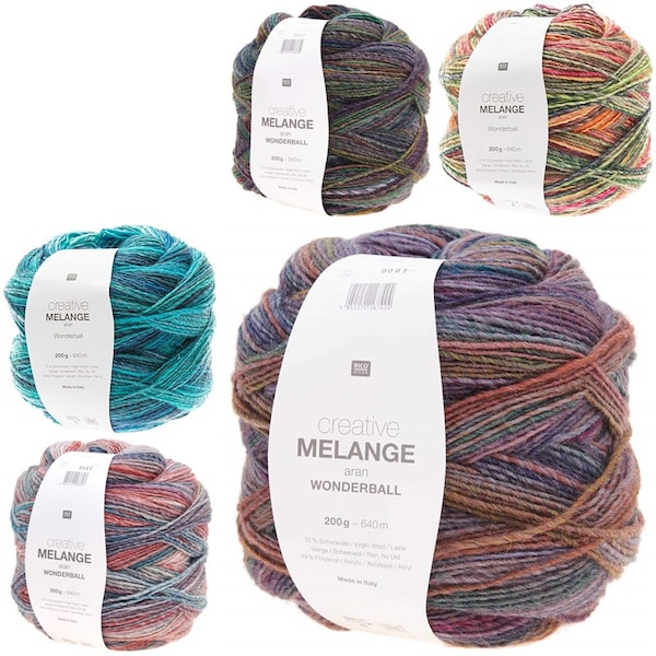 Rico Design Creative Mélange aran Wonderball 200g 640 m