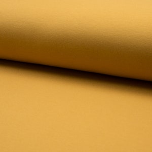 Sweat brushed - ochre, winter sweat, fluffy, French terry,