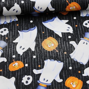 Patchworkbaumwolle „Glow Ghosts“ by Shelly Comiskey – Geister und Kürbisse