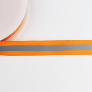 2 m reflective tape silver - orange - 25 mm wide