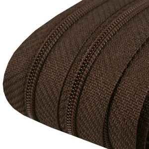 3 m endless zipper brown 3 mm 15 Zipper