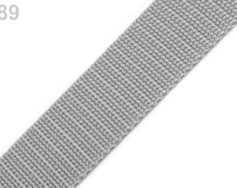 3 m webbing 25 mm light grey