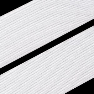 2 m woven elastic band 30 mm width - white