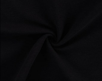 Ottoman rib jersey - black