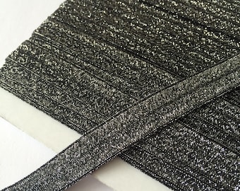 2m Folding Rubber black with Glitter
