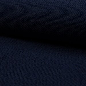 Waffle piqué plain - navy