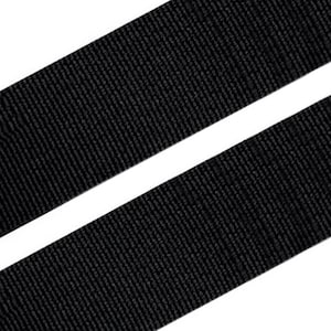 2 m woven elastic band 15 mm wide - black