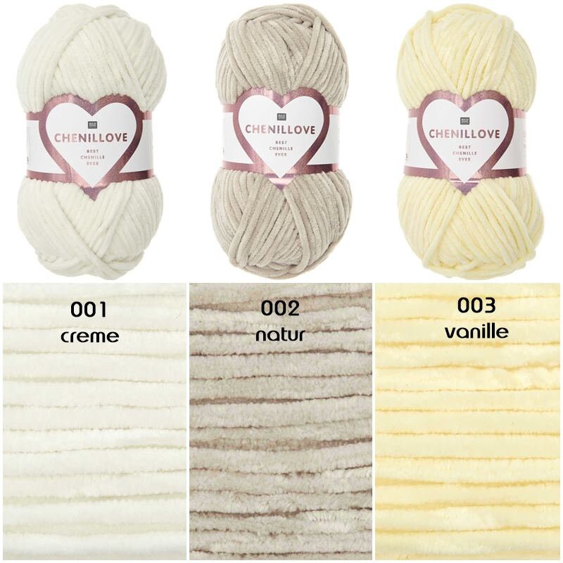 Laine chenille Creative Chenillove - 100 g, vert