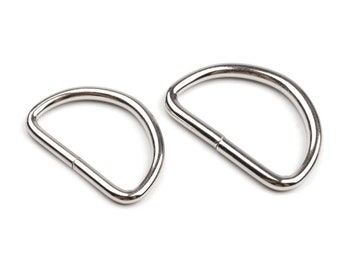 4x D-ring silver 25 mm