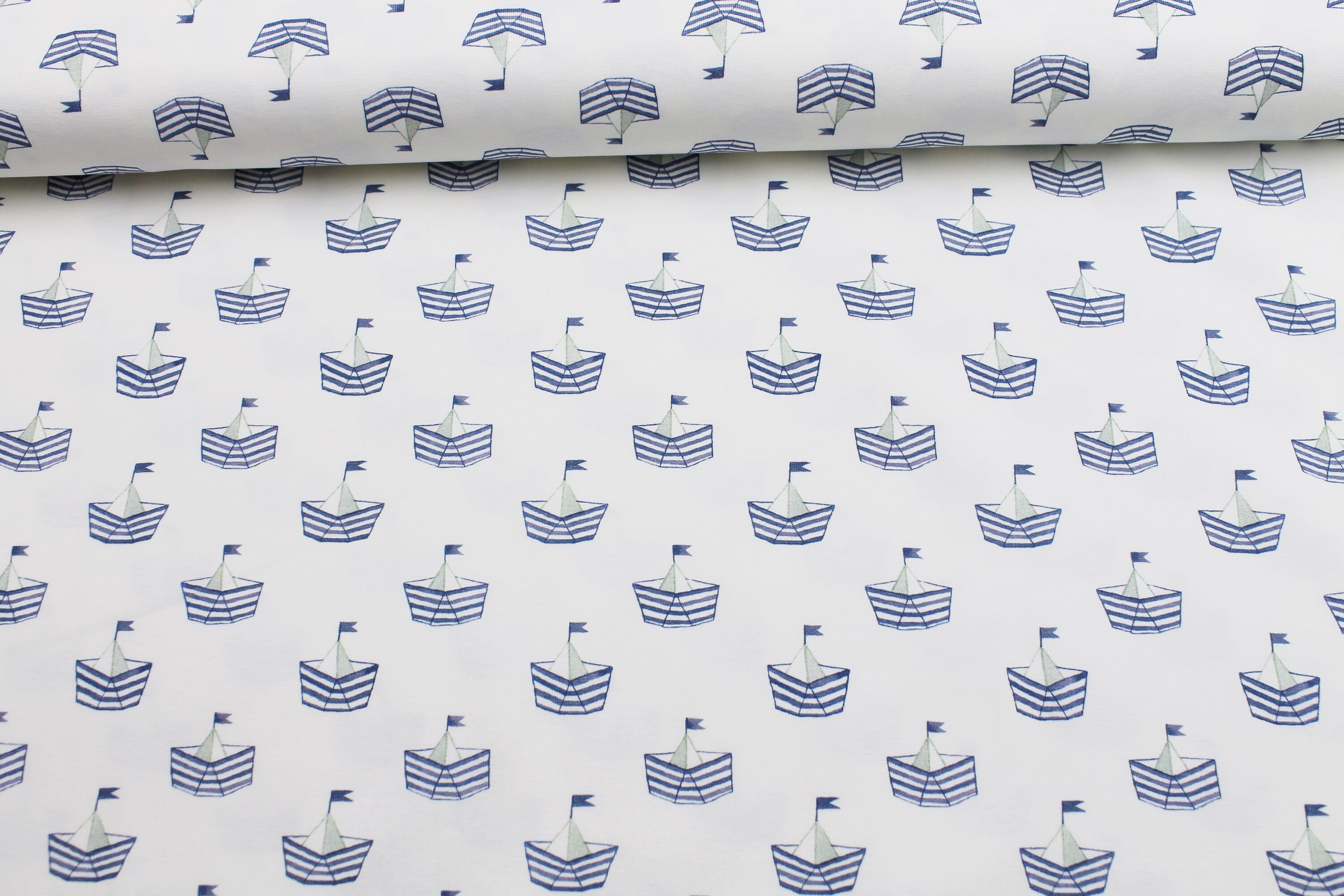 Jerseystoff Segelboote Uboote|Nähen Für Babies & Kids - Wunderland
