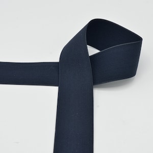 1 m soft elastic band navy, dark blue - 40 mm