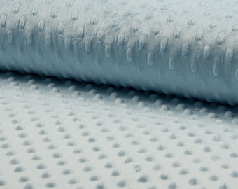 Kuschelfleece Minky - hellblau - Noppen - Wellnessfleece - Kuschelfleece