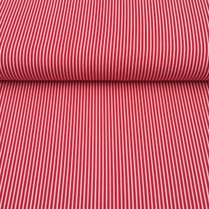 Cotton red stripes patchwork quilting image 1