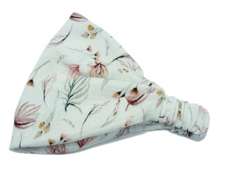 Bandana Kopftuch Musselin Damen Haarband  Kinder Baby Sonnenschutz Floral