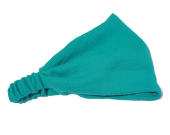 Bandana Musselin Kopftuch jadegrün Damen Haarband Kinder Sonnenschutz grün