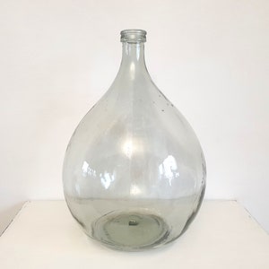 old wine balloon, vase, floor vase, 20 L, light gray, vintage, loft, industrial, Demijohn, brocante wine bottle, fermentation balloon, decoration