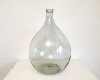 alter Weinballon, Vase, Bodenvase, 20 L, hellgrau, vintage, Loft, industrie, Demijohn, brocante Weinflasche, Gärballon, Deko