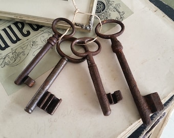 antike Schlüssel, Schlüsselbund, french vintage, shabby, brocante Deko, Landhaus