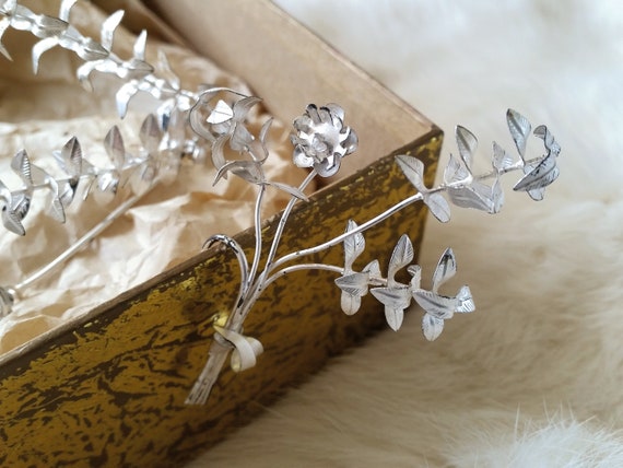 old tiara, antique crown, pin, vintage bridal jew… - image 3