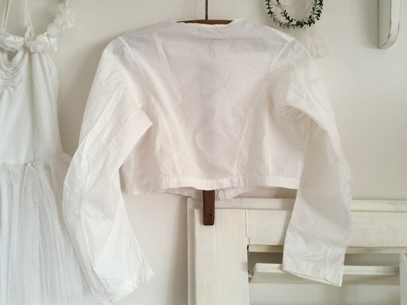 antique blouse, camisole, victorian linen, white … - image 5
