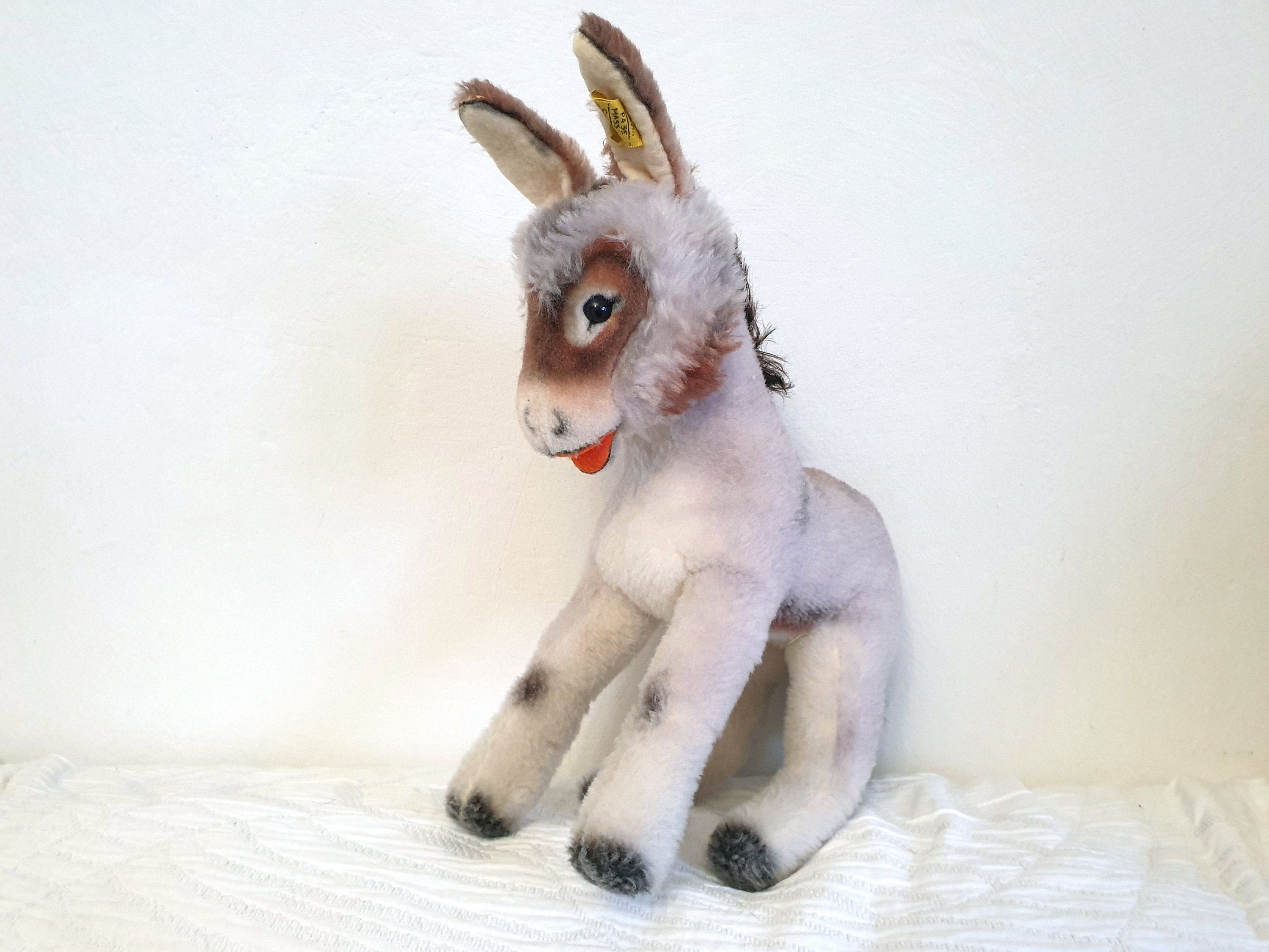 Old Steiff Donkey Grissy, Mule, Brocante, Vintage Stuffed Animal