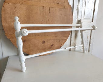 ancient towel holder, antique kitchen shelf, France, French vintage, shelf, wall shelf, brocante, shabby, country house decoration