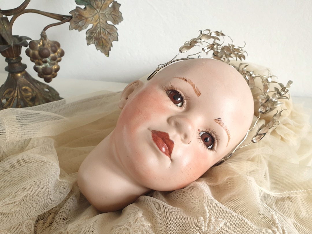 Old Doll Head, Antique Porcelain Doll Head, Doll Doctor, Biscuit