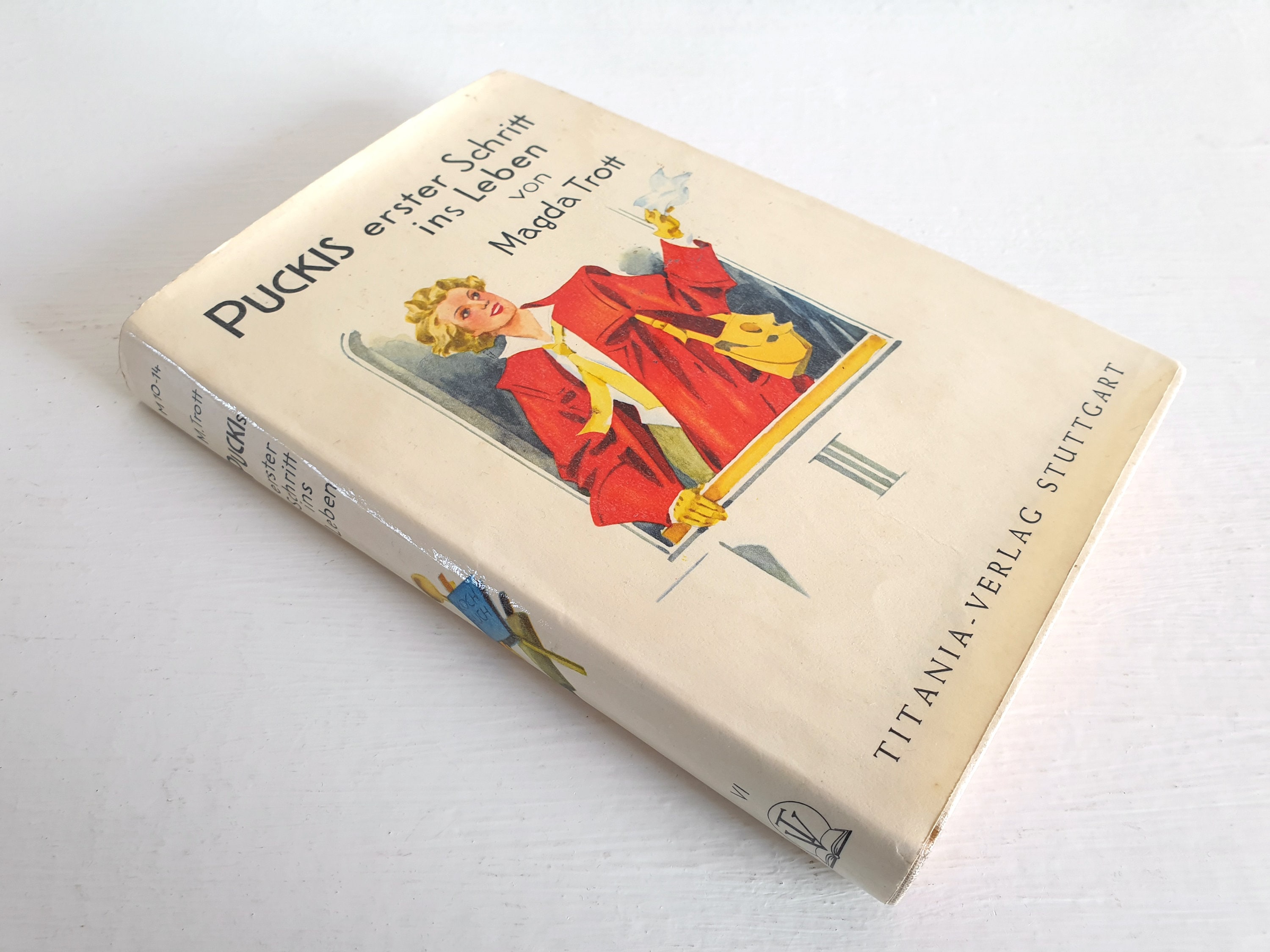 1x Pucki, Old Children's Book, Youth Book, Magda Trott, Collector's Item,  Vintage Book, Titania Verlag 