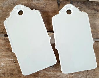 1 old breakfast board, porcelain board, cutting board, Hutschenreuther, Maria Theresia, white, shabby, vintage, brocante
