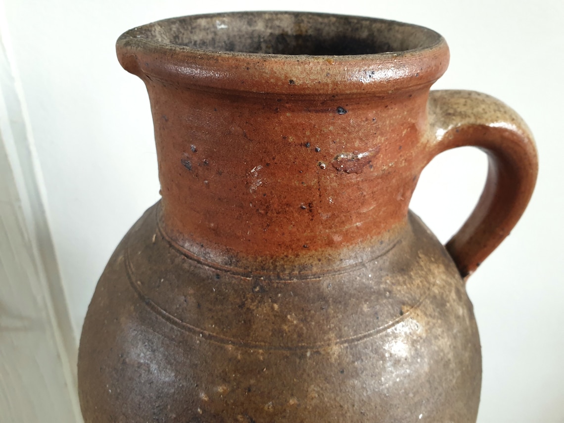 Antique clay jug old stone jug stoneware large clay jar Etsy