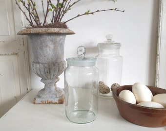 1x altes Bonbonglas, antikes Vorratsglas, Bindeglas, Tante Emma Laden, shabby, vintage, brocante Deko