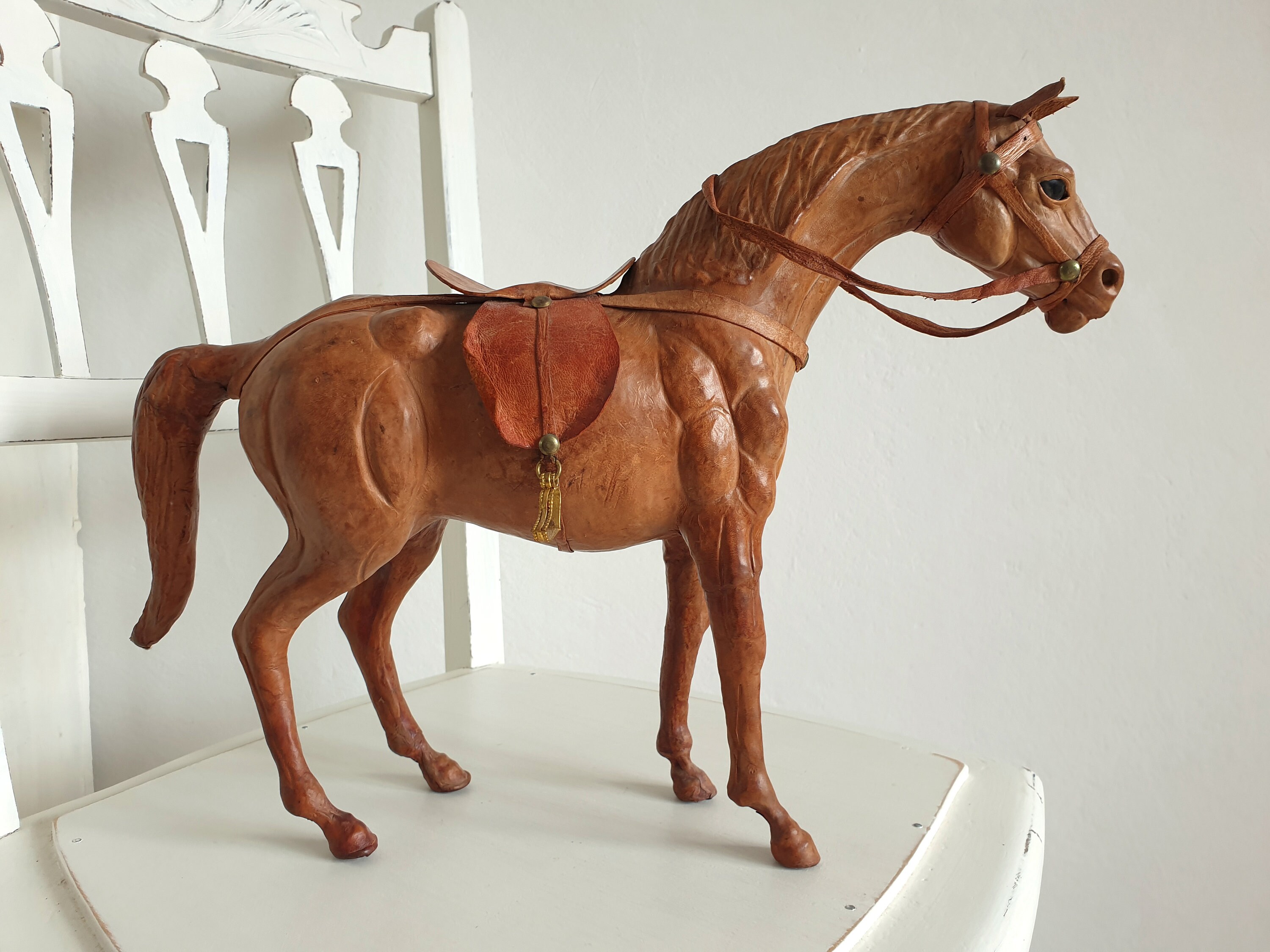 oud lederen paard figuur sculptuur - Etsy Nederland