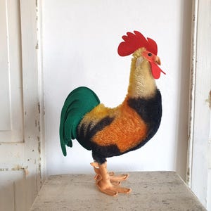 antique Steiff rooster, stuffed animal, Steiff animal, brocante, vintage, collector's item, antique toy 3350/28 Easter