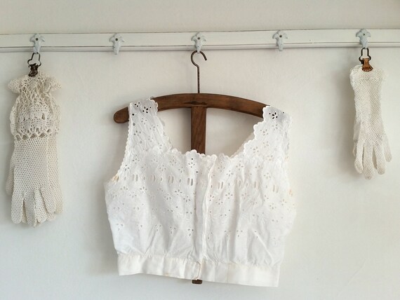 antique camisole, bustier, victorian underwear, wh