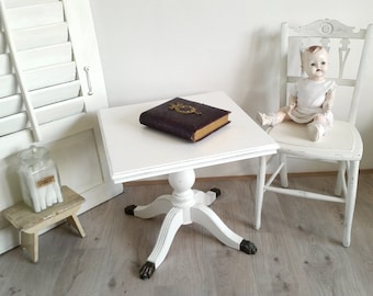 old table, vintage coffee table, antique side table, lion's feet, bistro table, shabby, French, brocante, country house furniture