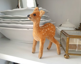 シュタイフのヴィンテージぬいぐるみ、かわいい鹿のバンビ、レトロ