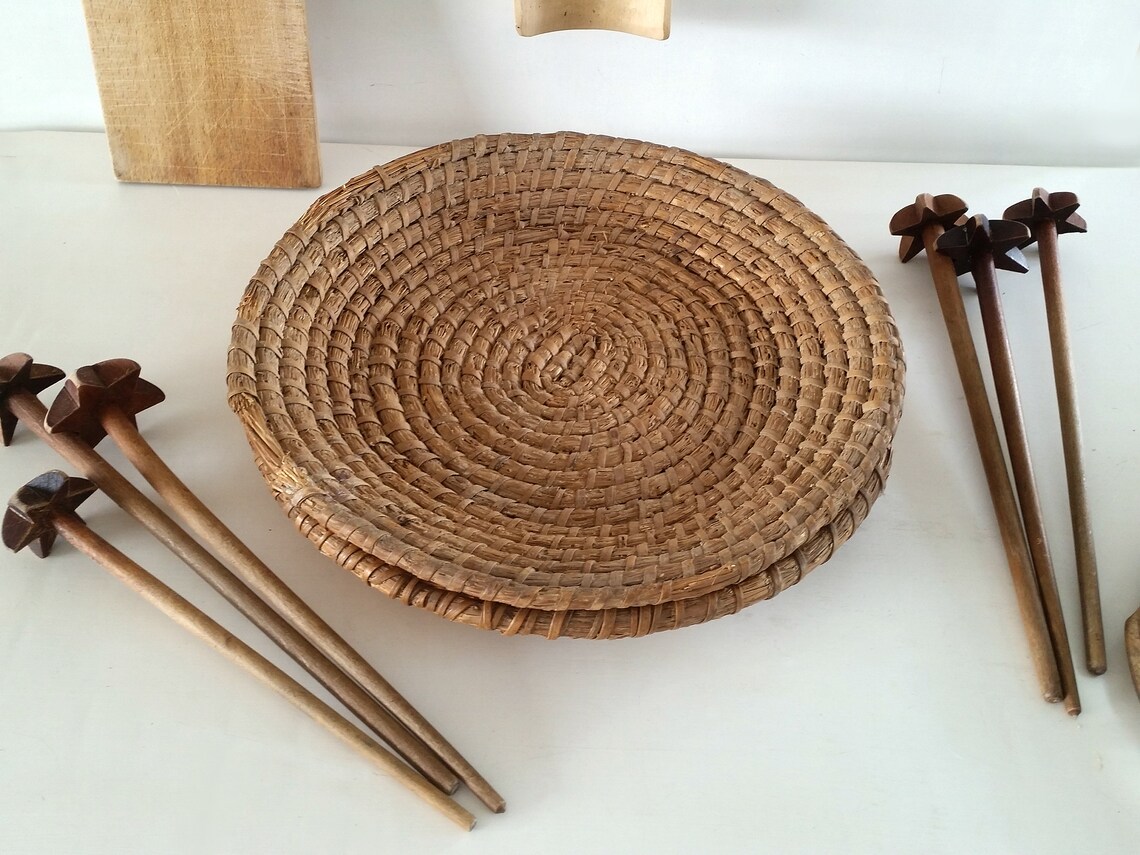 Alter Brotkorb antiker flacher Gärkorb handgemachter | Etsy