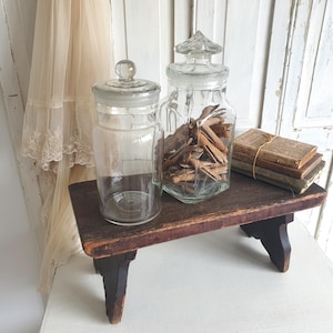1x oude snoeppot, antieke voorraadpot, bindpot, hoekwinkel, sjofel, vintage, brocante decoratie