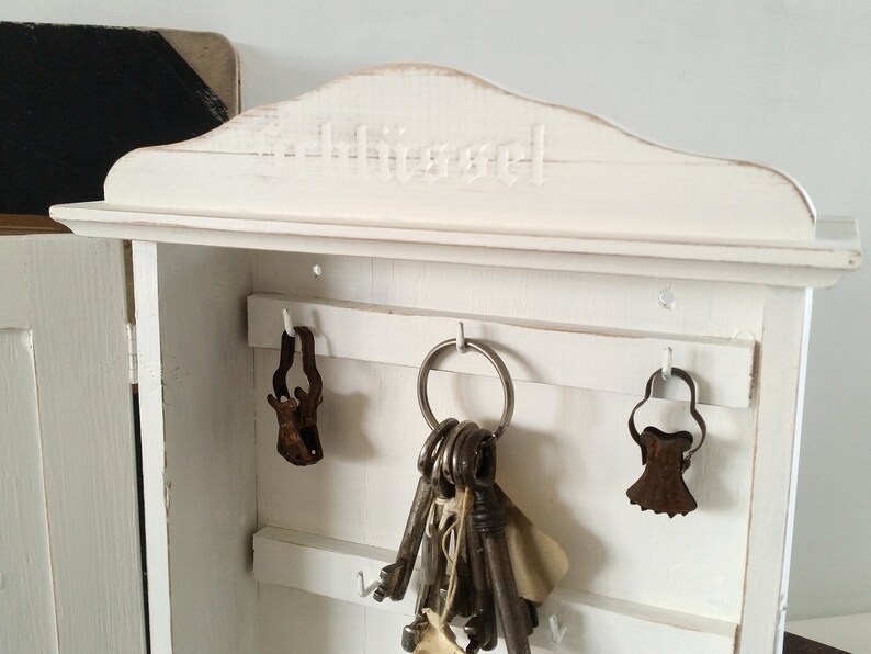 Vintage Schl U00fcsselkasten Brocante Alter Kleiner Wandschrank