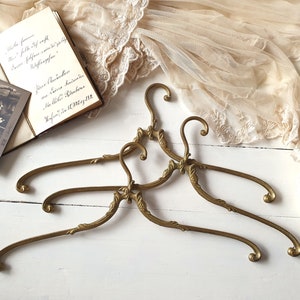 old clothes hanger, antique brass hanger, French vintage, shabby, patina, wedding, brocante decoration, country house decoration