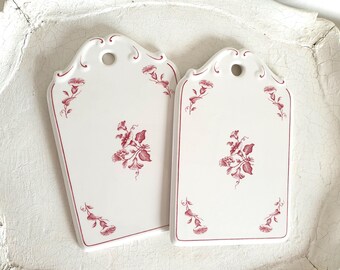 old cutting board, porcelain board, breakfast board, Villeroy & Boch, Val Rouge, shabby chic, vintage, brocante, country house