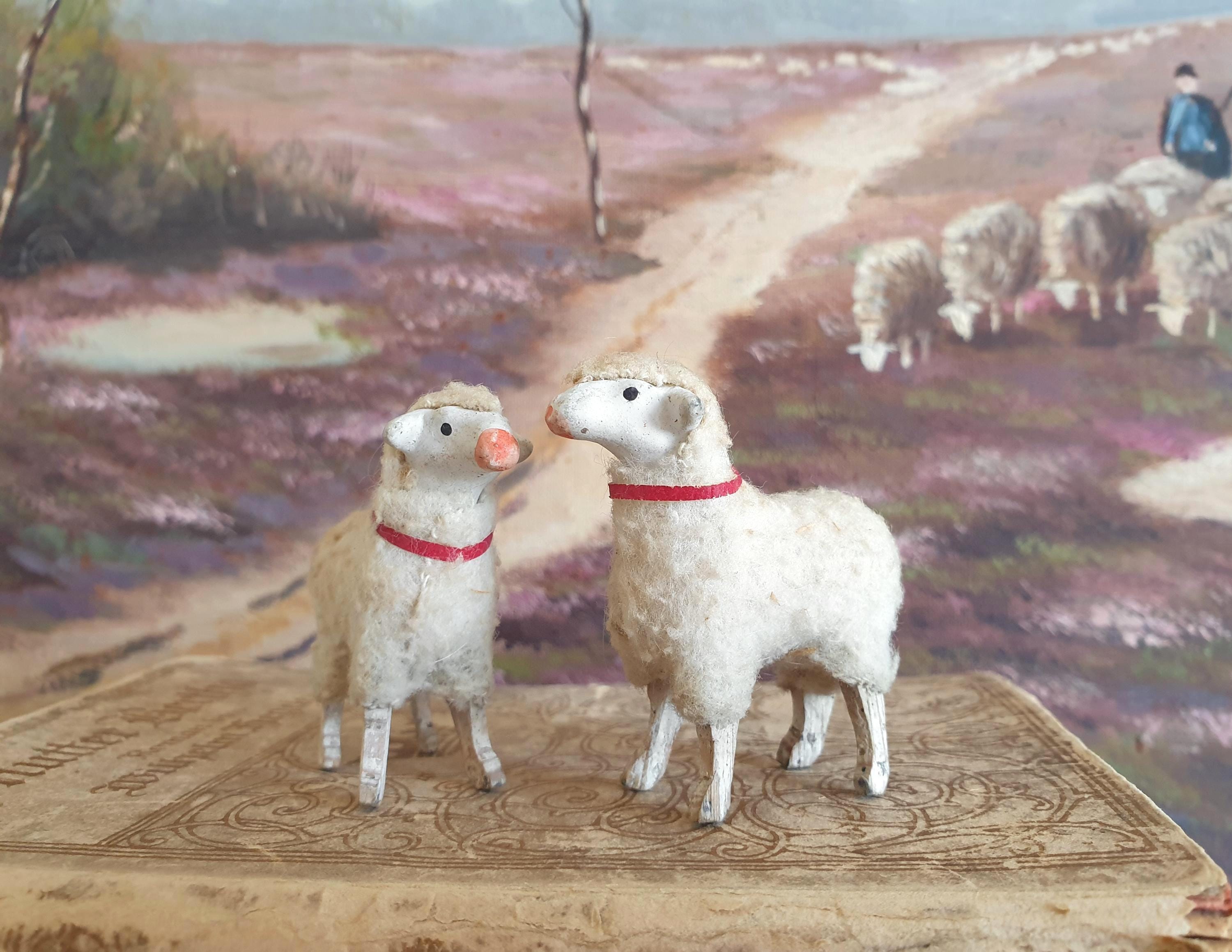 Antique putz sheep - Etsy 日本