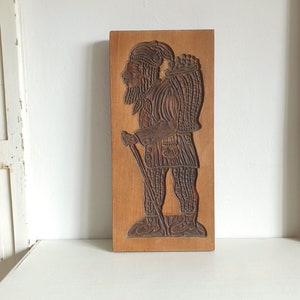 Antique speculatius mold, 50 cm wooden model, baking mold, Santa Claus, country house, St. Nicholas, unique, folk art, vintage, brocante decoration
