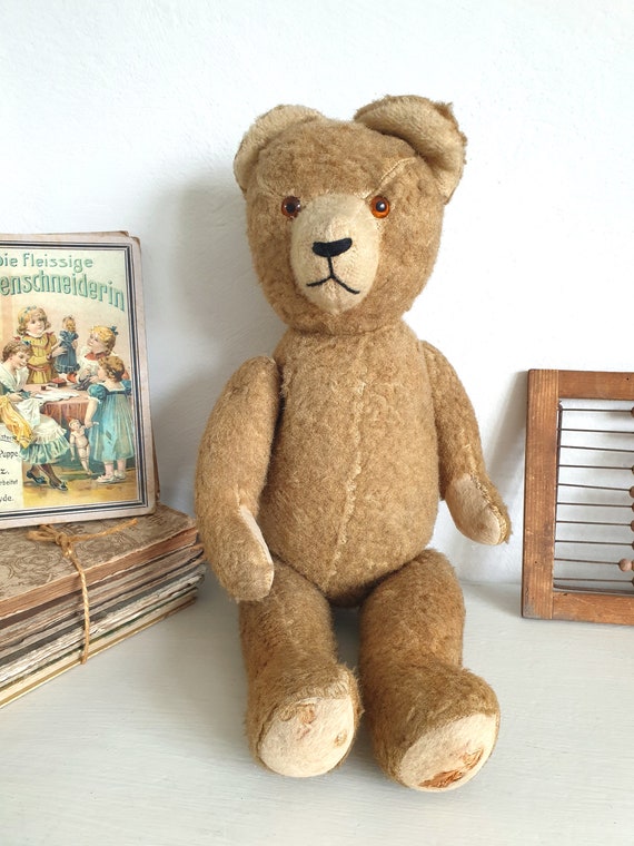 Old Teddy Bear, Vintage Stuffed Animal, Antique Teddy, Teddy Bear