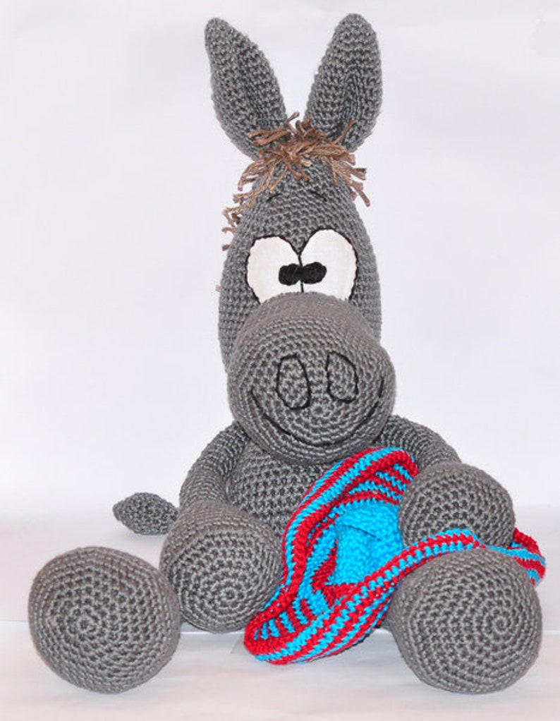 Modèle au crochet, modèle, modèle au crochet, crochet, amigurumi, crochet, allemand, anglais, Deutsch, âne, burro, pdf, e-book image 3