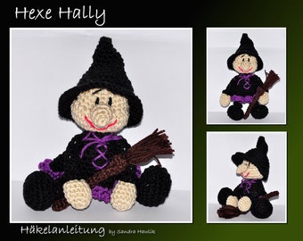 Crochet instructions, template, crochet pattern, crochet, amigurumi, crocheted, German, English, German, witch, witch, PDF