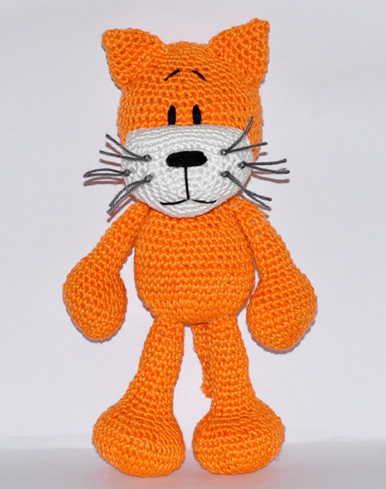 Patron au crochet, modèle, patron au crochet, crochet, amigurumi, crochet, allemand, anglais, chat, matou, chat, matou, PDF image 4