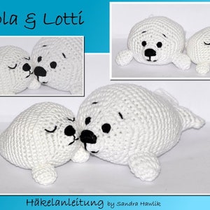 Modèle au crochet, modèle, modèle au crochet, crochet, amigurumi, crochet, allemand, anglais, Deutsch, Robbe, sceaux, PDF, E-book image 1